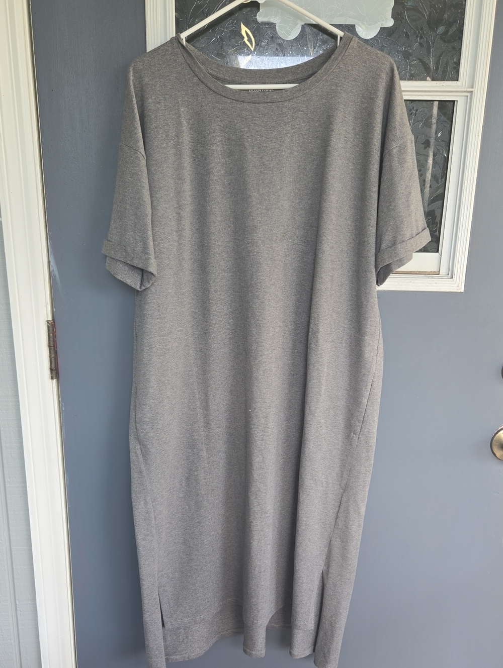 Eileen Fisher Grey Midi T-Shirt Dress